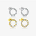 FUAMAY Fashion Jewelry Ladies 925 Silver Earrings Simple Small Circle Earrings With Zircon