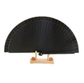 Wholesale Customized Solid Color Handmade 23cm Blank Spanish Folding Fans Wooden Handle Hand Fan for Wedding Gifts