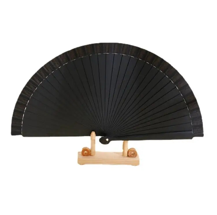 Wholesale Customized Solid Color Handmade 23cm Blank Spanish Folding Fans Wooden Handle Hand Fan for Wedding Gifts