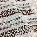 Latest White Wedding Dress Water-soluble Lace Fabric Milk Silk LT21084