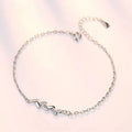 YFN Jewelry 925 Sterling Silver Simple Design Hollow Out Leaf Chain Bracelet