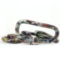 OEM/ODM Wholesale 8# 80mm*42mm Camouflage Aluminum Alloy D Shaped Snap Locking Carabiner Keychain for Heavy Industry & Mining
