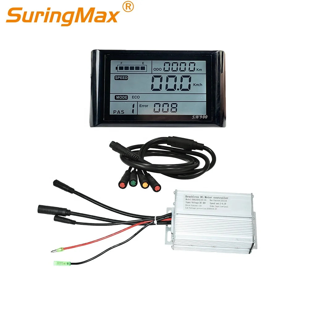 2# Protocol Ebike Controller Waterproof Electric Bicycle Parts 48V 25A Controller Kit with Lcd Display
