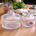 Custom Logo Christmas Gift Mongolian Yurt Crystal Glass Jar for Candy Sugar Dried Fruit Snacks Storage Wedding With Glass Lid