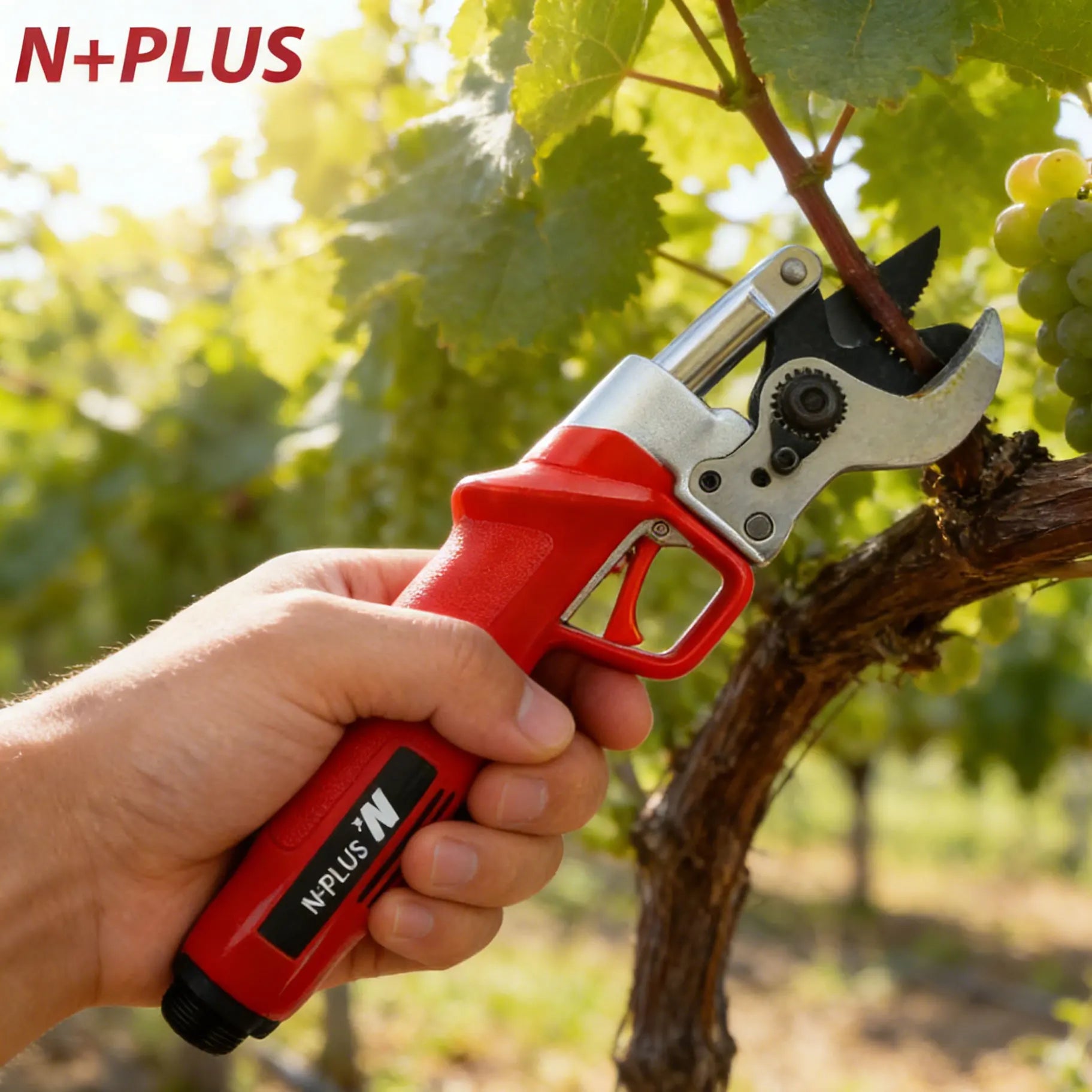 N+PLUS 36V Lithium Battery Powered Pruner Scissors Hard Branches High Efficiency Cutting Electric Pruning Shears Scissors