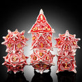 Wholesale Custom Luxury Copper Hollow Polyhedral DND Dice Set with Dragon Mimic Packaging