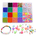 8200pcs Beads Kit Glass Seed Beads Heart Star Alphabet Letter Beads for Jewelry Bracelet Necklace Earring Making DIY