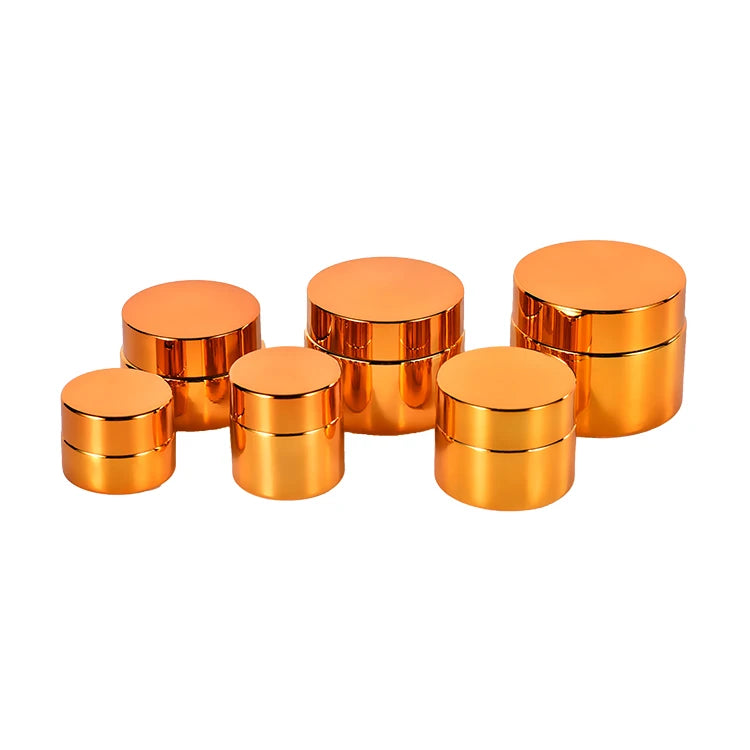 Luxury Beauty Makeup Jars Cosmetic Face Cream Glass Jar 5/10/15/20/30/50g Gold Lid Personal Care ISO Certified Jiaxin