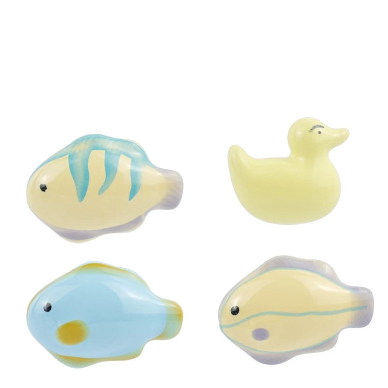 Hot Sale Cartoon Colorful Children Bedroom Ceramic Cabinet Pulls Dresser Drawer Furniture Fish Shaped Handles and Knobs
