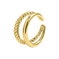 Ins Vintage Simple Plain Ring Thread Titanium Steel Ring Women Finger Ring Stainless Steel Jewelry