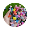 Bulk 100Pcs Mixed AB Color Grid Heart Loose Spacer Beads Valentine's Day Theme Charms for Bracelet Necklace Jewelry Making DIY