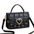 Korean Style Vintage Soft PU Crossbody Shoulder Bag for Women Ladies with Chains Decoration Sublimation Sling Handbag