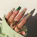24 Pcs Hand Painted Nail Collection Press on Nails Artificial Fingernails Customize False Nails for Dating Party Everydaywear