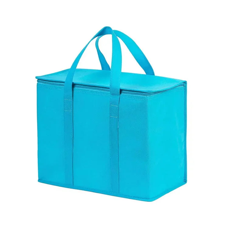 Non Woven Insulated Thermal Food Delivery Coller Bag Box Promotional Cooling Bags Fresh-keeping Cooler Lunch Bag