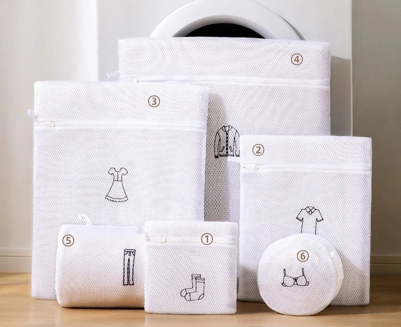 Hot Sale Exquisite 6-Pack Large Lingerie Underwear Wash Net Mesh Laundry Bag Stylish Clothing Organizer