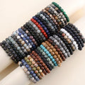 RisingMoon 8mm Tiger Eye Healing Crystal Jade Natural Stone Beaded Bracelets
