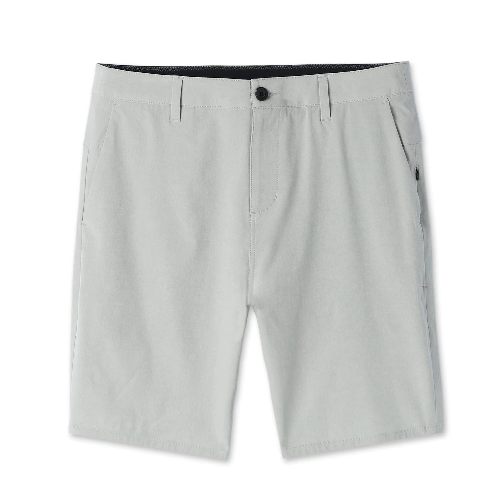 Custom Men's Classic Fit Mid Waist Solid Chino Woven 8" Shorts Zip Fly Casual Shorts with Zip Pockets