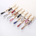 Fashion Personality Crystal Keychain Diamond Rhinestone Anti-Loss Decorative Bag Pendant Car Key Rope Hanging Chain Doll