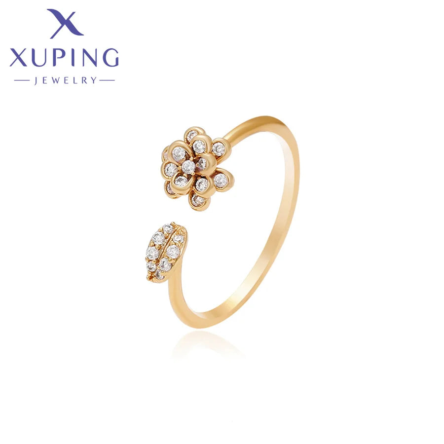 S00105979 xuping Jewelry Luxury Diamond Exquisite Fashion Rings Elegant 18K Gold Color Engagement Ring Women