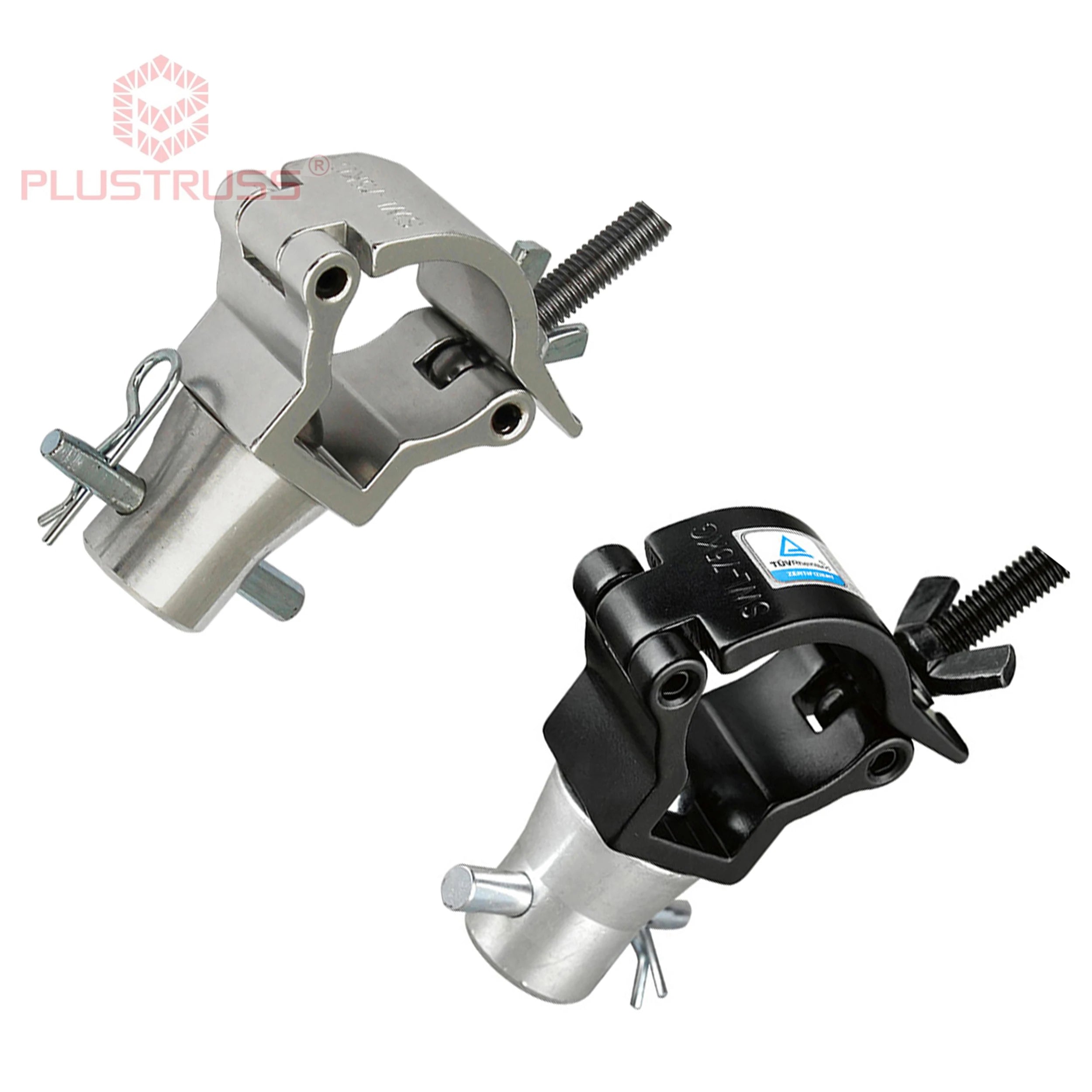 Tube 32-35mm Load 75kg Pipe Clamp Truss Hook Aluminum Stage Lighting Truss Clamp Hook JR Clamp With Half Connector G3501D