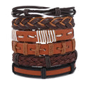 Wholesale Handmade Bohemian Vintage Leather Bracelets for Women 6pcs Fashion Charm BOHEMIA Style