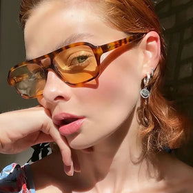 13103 Vintage Square Sunglasses Men 2023 New Fashion Sun Glasses Women Trendy Ins Luxury Brand Designer UV400 Shades