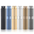 Custom 5ml 8ml 10ml Metal Reusable Twist up Spray Bottle Elegant Small Empty Refillable Perfume Atomizer Bottles