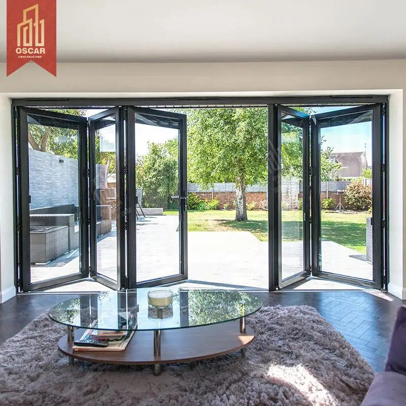 View Pictures Ideal House Office Apartment Bifold Door Windows Aluminium Alternative Glazed Foldable Patio Entryway Folding Door