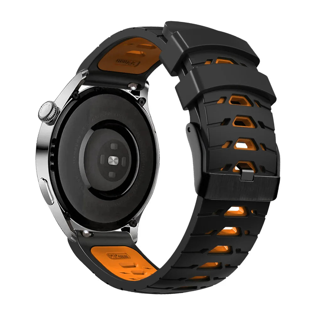 Quickfit 22mm 26mm Garmin Watch Band Double Color Silicone Wrist Strap for Fenix 7 7x 5/5X/5Plus/6/6X Watches