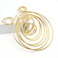 HE0012 New 18K Fashion Simple Summer All-Match European American Cross-Border Stainless Steel Buckle Hoop Earrings for Women
