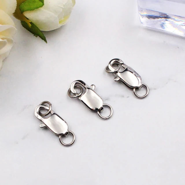 High End Jewelry Clasp for Pearl Necklace Bracelet Jewelry Making Lobster Clasps No Rust