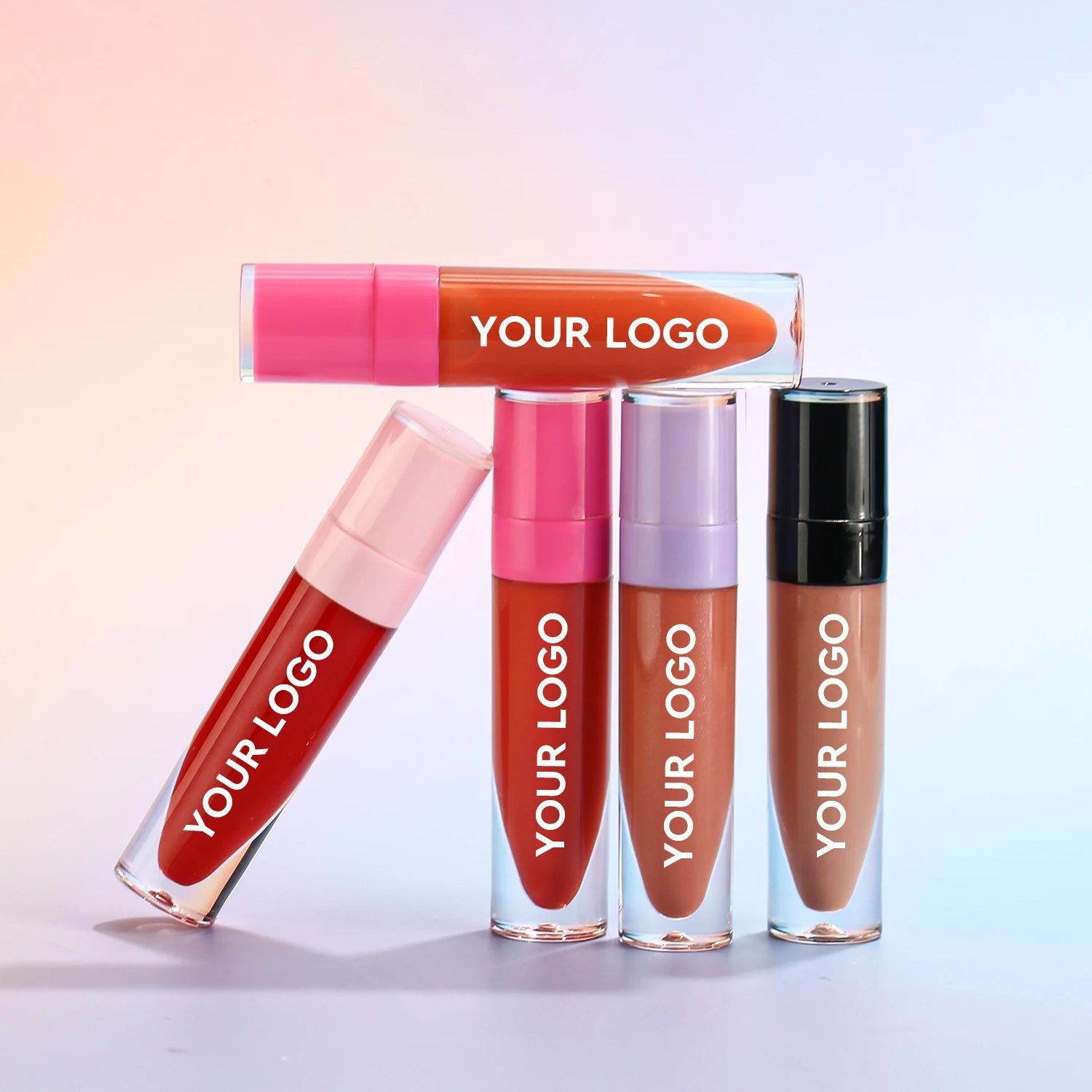 Wholesale Customized Waterproof Herbal & Mineral Lip Gloss Tubes with Custom Logo and Box