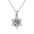 Fine Jewelry Star Design Grade D 1ct Moissanite Necklaces 925 Sterling Silver Simple Moissanite Necklace Women
