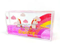 Girls Gifts Full Printing Cute Unicorn Floating Liquid Paper Weight Pink Water Oil Paper Weight