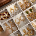 New Hot Sale Pearl Earrings Gold Plating Vintage for Girl's Gift Earrings for Women Jewelry