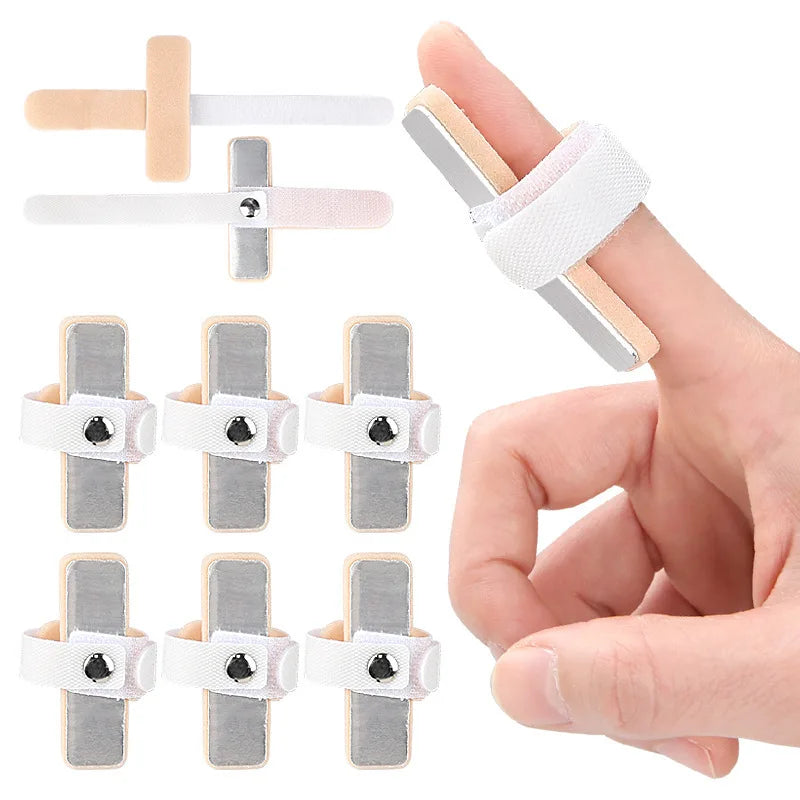 Melenlt Finger Fixation Splint Aluminum Alloy Orthopedic Protector Adjustable Hook and Loop Closure