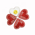Custom Embroidered Heart Pattern Sew-On Patch for Garment Jacket Decoration