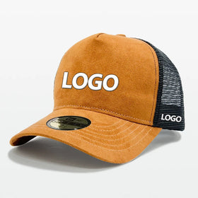 Custom Suede Y2K Casual Winter Outdoor Trucker Cap with Embroidery Logo Vintage Mesh