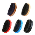 BOMHOME Africa Hot Selling 100% Natural Wooden Boars Hair High Quality Medium Hard Beard 360 Curved Wave Brush Custom Logo