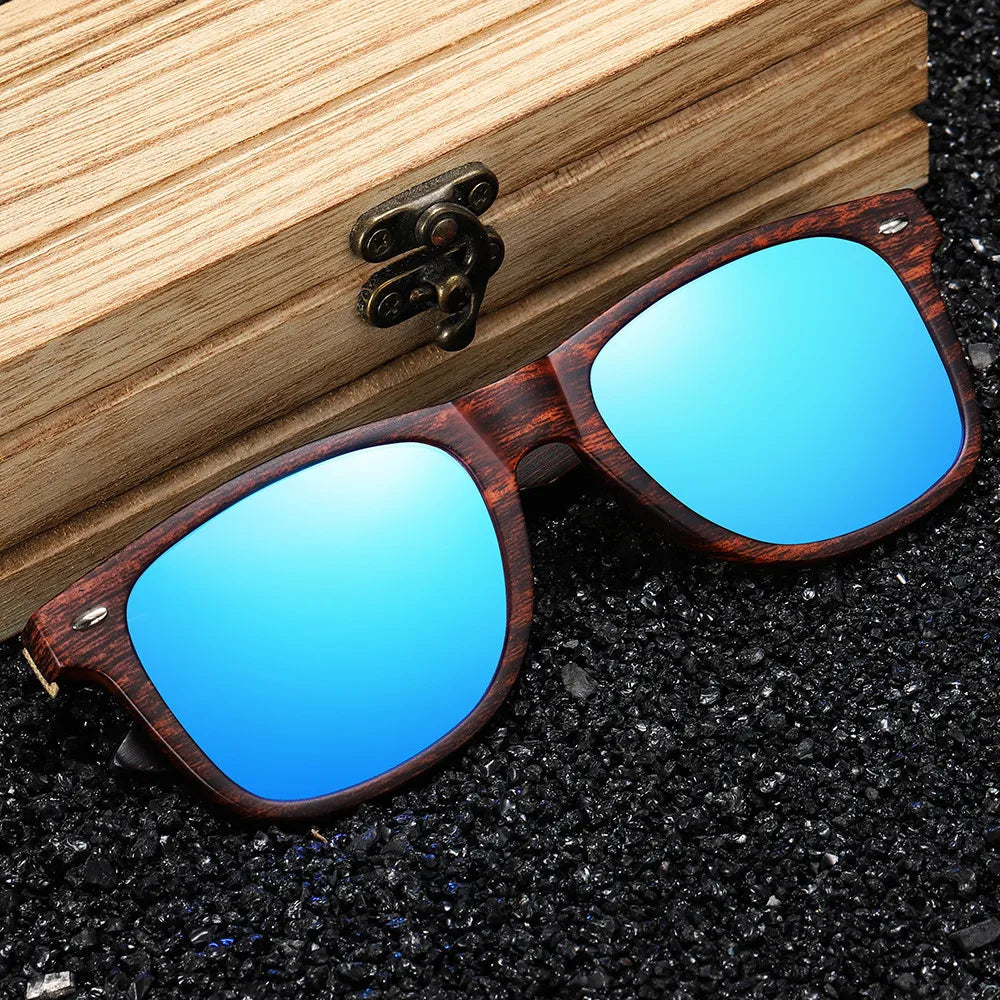 2023 Wooden Sunglasses High Quality Co-friendly Polarized Bamboo Sunglasses Women Men