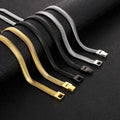 Unisex 5mm 8mm Stainless Steel 18K Gold Plated Geometric Bendable Snake Chain Necklace Hip Hop Jewelry Party Gift