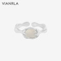 VIANRLA 925 Sterling Silver Oval Shape Agate Jewelry Silver Ring Support Drop Shipping Daily Jewelry