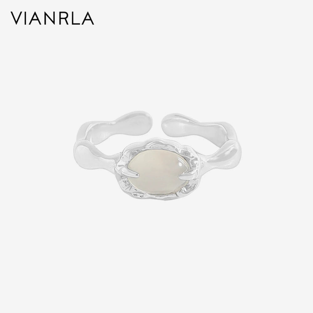 VIANRLA 925 Sterling Silver Oval Shape Agate Jewelry Silver Ring Support Drop Shipping Daily Jewelry