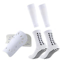 Adult Thickened Knee Length Soccer Leg Guards Set for Men Womens Free Size Glued Protection Non Slip Socks