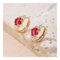 Wholesale Minimalist Cubic Zirconia Earring 18K Plated Gold Jewelry Custom Hoop Earrings for Women