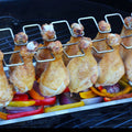 Stainless Steel Chicken Roaster for BBQ Grill Roasting Wing Rack-Baking Dish and Pan Accessory