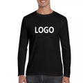 Cheap Wholesale Silk Screen Printed Knitted Formal Long Sleeve T-Shirt Unisex Custom Embroidery