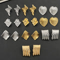 18K Gold-Plated Women's Stud Earrings Fashionable Geometric Design Stainless Steel Jewelry Accessory Trendy Gift