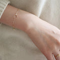 Customized Trendy Jewelry Designer Gold Plating Circle Charm Bracelet
