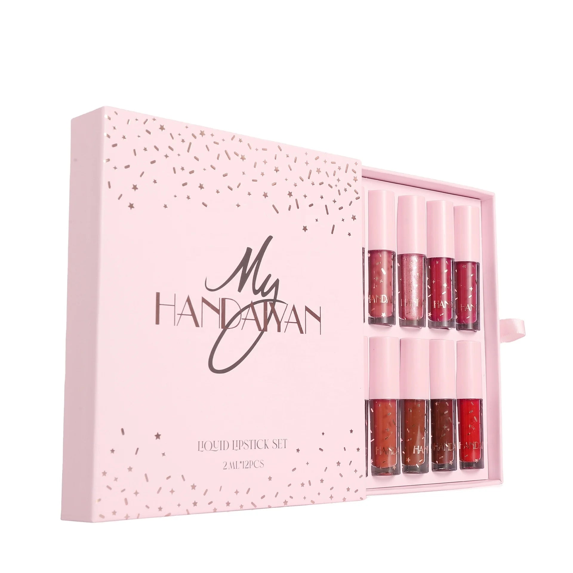 Handaiyan Long Lasting Cosmetics Maquiagem 12 Pcs Matte Liquid Lipstick Makeup Lipgloss Set or Kit for Girl